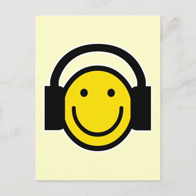 Cartão Postal Fones de ouvido (Frente)