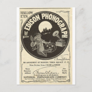 Cartão Postal fonógrafo Edison