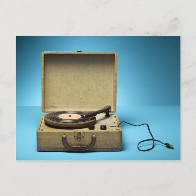 Cartão Postal Fonógrafo Vintage (Frente)