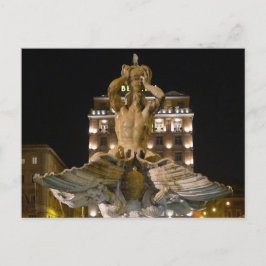 Cartão Postal Fontana del Tritone, Roma, Itália  - 