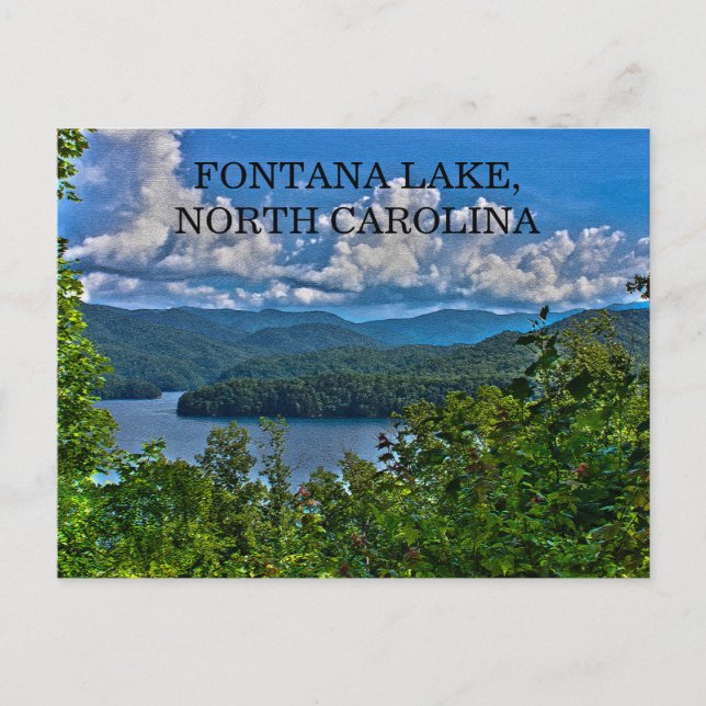 Cartão Postal Fontana Lake North Carolina Blue Sky Photo (Frente)