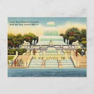Cartão Postal Fonte: Belle Isle Park Detroit Michigan
