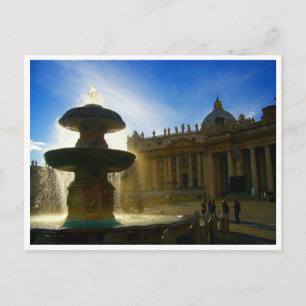 Cartão Postal fonte da cidade vaticano