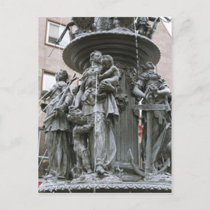 Cartão Postal Fonte das Virtudes em Nuremberg
