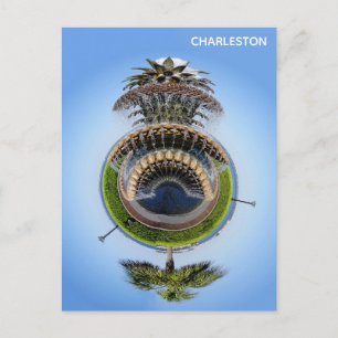 Cartão Postal Fonte de Abacaxi de Charleston Carolina do Sul