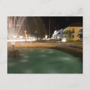 Cartão Postal Fonte de água e Fileira de Banheiro, Primaveras Qu