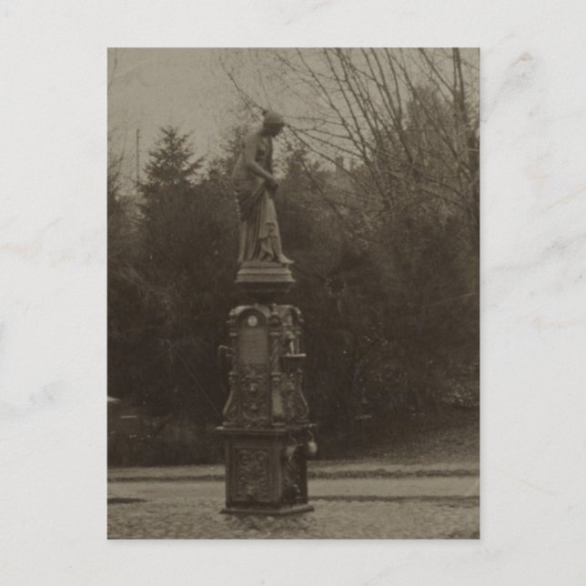 Cartão Postal Fonte de bebendos no Wright Park (Frente)