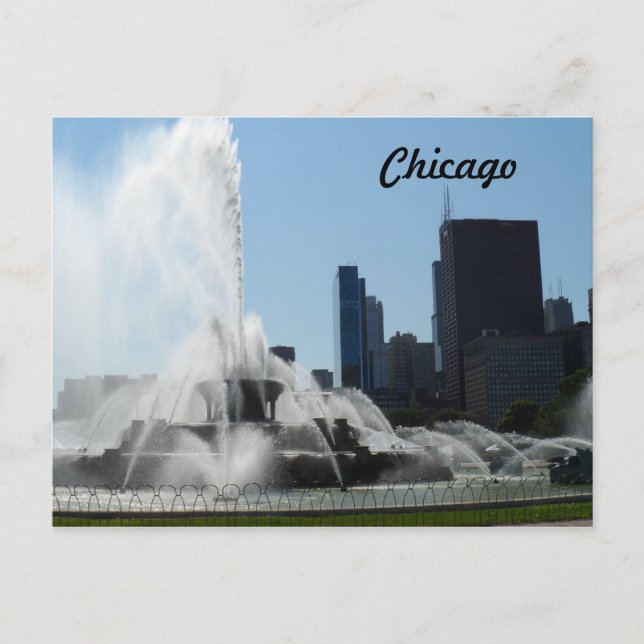 Cartão Postal Fonte de Buckingham - Chicago (Frente)