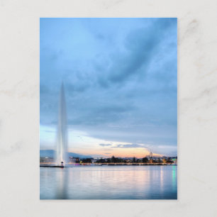 Cartão Postal Fonte de Genebra, Suiça