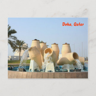 Cartão Postal Fonte de pote de água de Doha