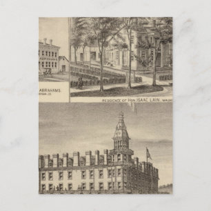 Cartão Postal Fonte de residência de Primavera e Lain