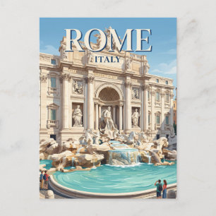 Cartão Postal Fonte de Trevi Itália