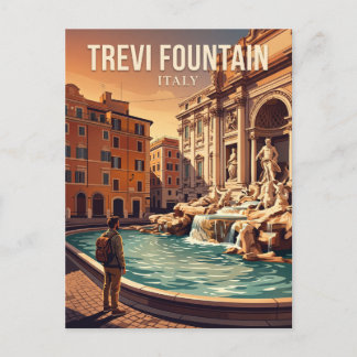 Cartão Postal Fonte de Trevi Itália