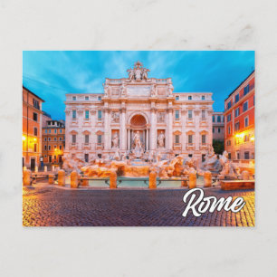 Cartão Postal Fonte de Trevi, Roma, Itália