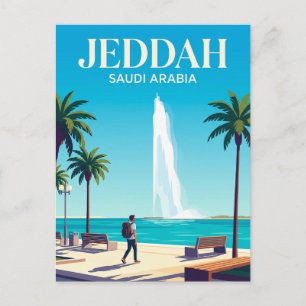 Cartão Postal Fonte do Rei Fahd Arábia Saudita