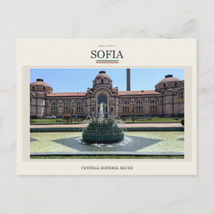 Cartão Postal Fonte dos Banhos Minerais Centrais, Sófia