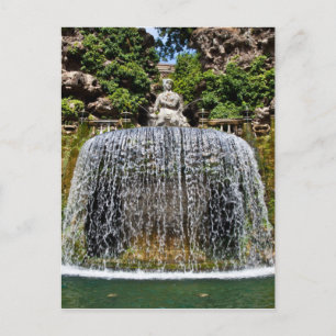 Cartão Postal Fonte em Villa D'Este