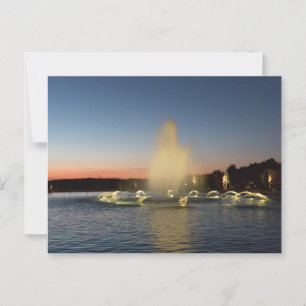 Cartão Postal Fonte iluminada de Netuno à noite, Versalhes