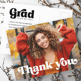 Cartão Postal fonte retrô foto completa graduado graduação