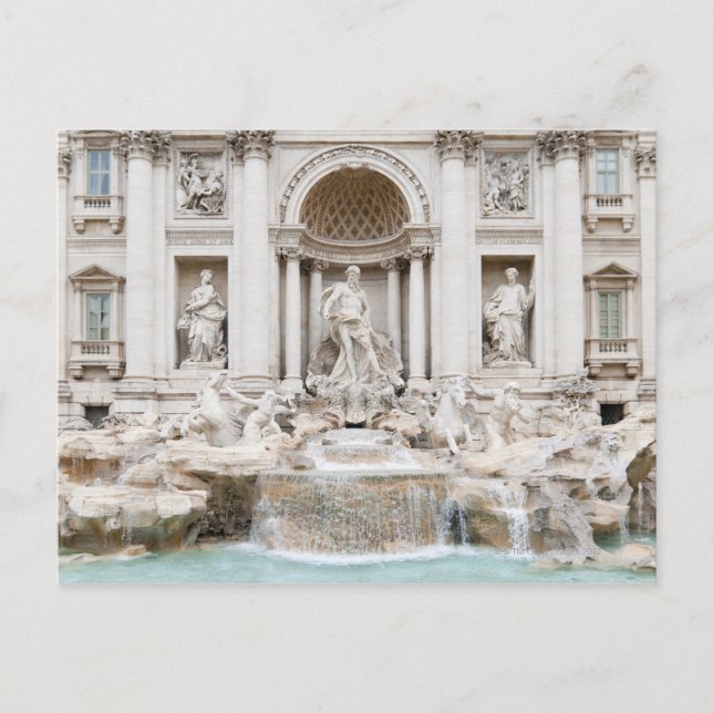 Cartão Postal Fonte Trevi (italiano: Fontana di Trevi) (Frente)
