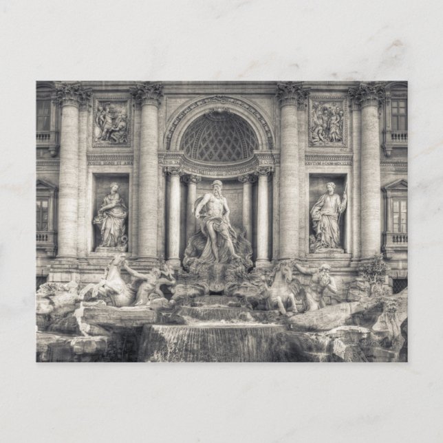 Cartão Postal Fonte Trevi (italiano: Fontana di Trevi) 4 (Frente)