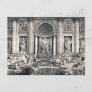 Cartão Postal Fonte Trevi (italiano: Fontana di Trevi) 4
