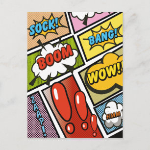 Cartão Postal Fontes de desenho da revista em quadrinhos!