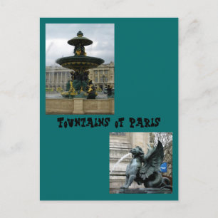Cartão Postal Fontes de Paris