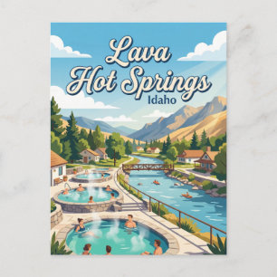 Cartão Postal Fontes Quentes de Lava Idaho