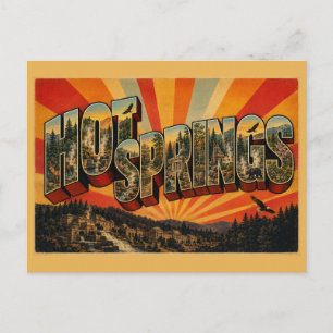 Cartão Postal Fontes Termais Floresta Arte Springs Arkansas