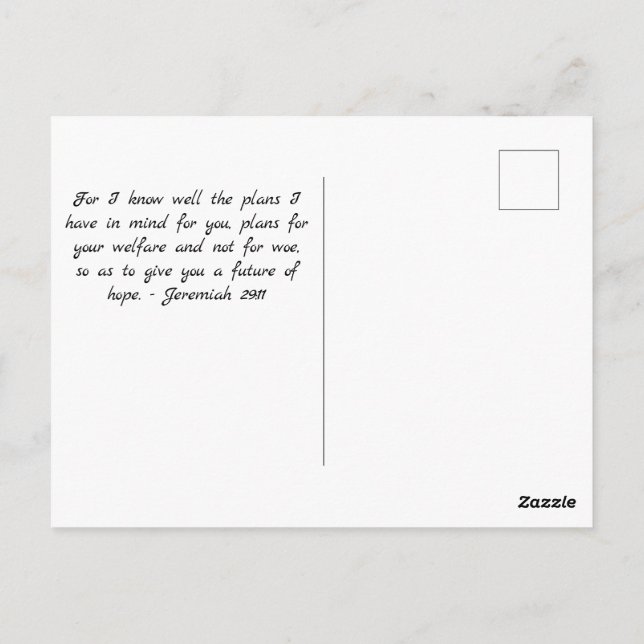 Cartão Postal For I Know the Plans I Have For You (Verso)