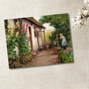 Cartão Postal Fora da fazenda - H.A. Brendekilde