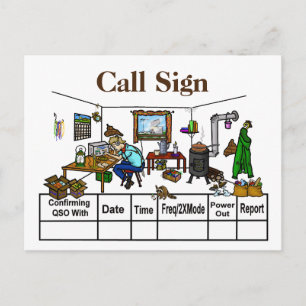 Cartão Postal Fora das placas QSL do Radio Shack do Grelha