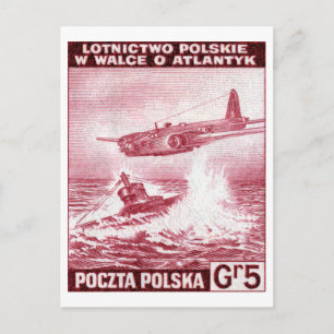Cartão Postal Força Aérea Polonesa do WII