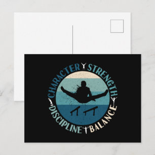 Cartão Postal Força de Caráter da Ginástica Masculina Disciplina