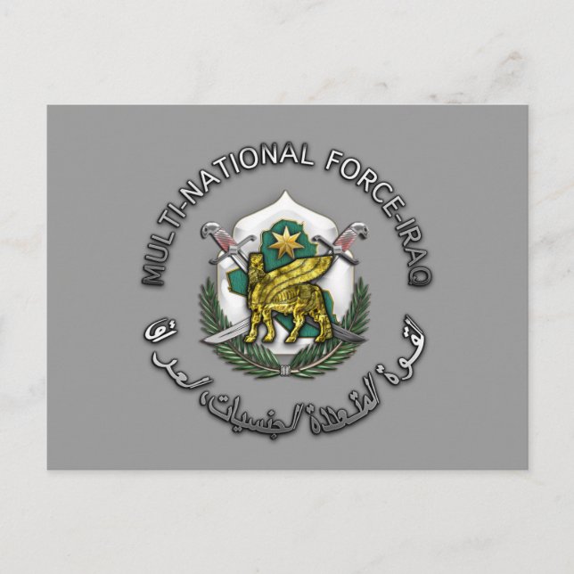Cartão Postal Força Multinacional - Iraque (Frente)