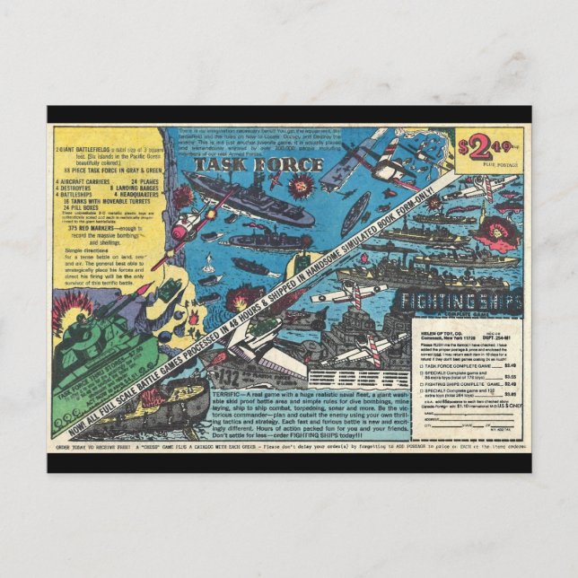 Cartão Postal Força-Tarefa!  Helena de Brinquedo  Anúncio de Rev (Frente)