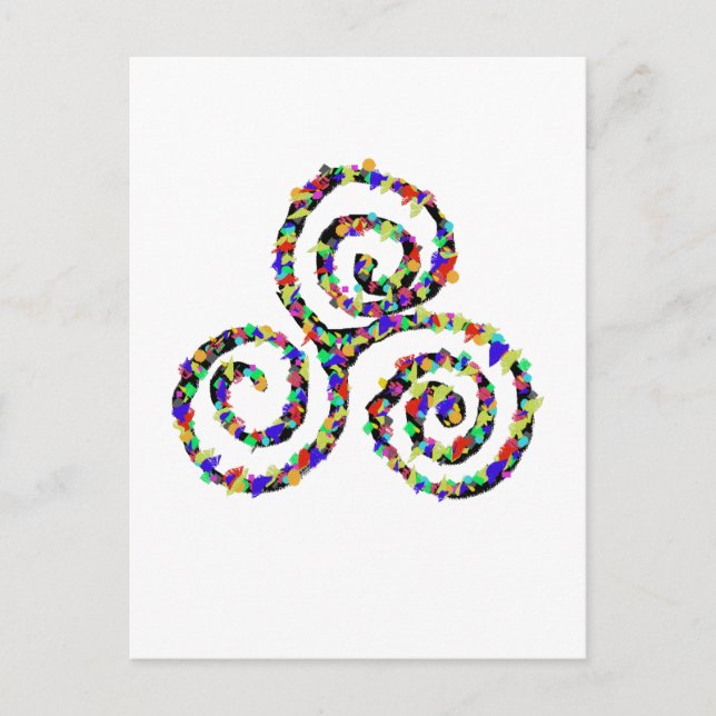 Cartão Postal Força Triskelion Celta (Frente)