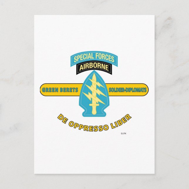 CARTÃO POSTAL FORÇAS ESPECIAIS AÉREA "DE OPPRESSO LIBER" (Frente)