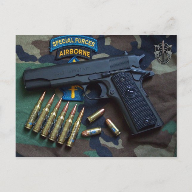 Cartão Postal forças especiais berets verdes Sf SOF LRRPS (Frente)