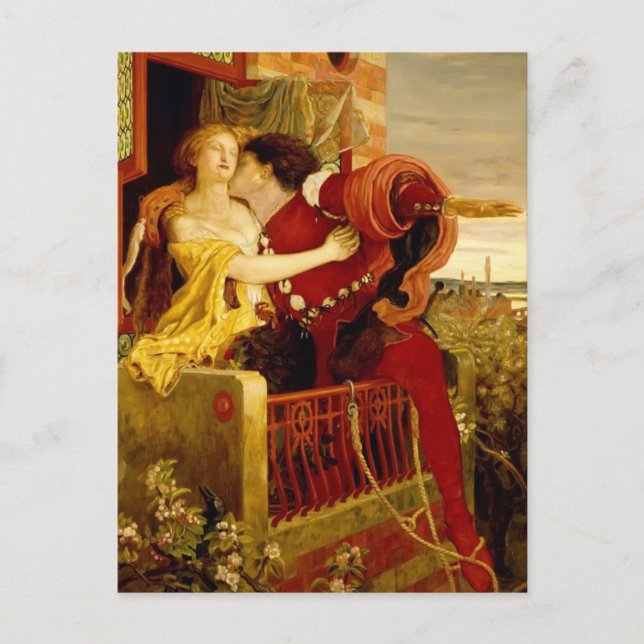 Cartão Postal Ford Madox Brown: Romeu e Julieta (Frente)