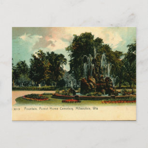 Cartão Postal Forest Home Cemtery, Milwaukee Wisconsin Vintage