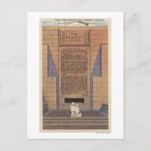 Cartão Postal Forest Lawn Memorial Park, Creed do Construtor