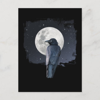 Cartão Postal Forest Raven Cold Moon