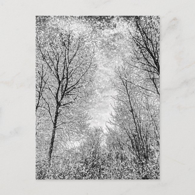 Cartão Postal Forest Snow Art (Frente)