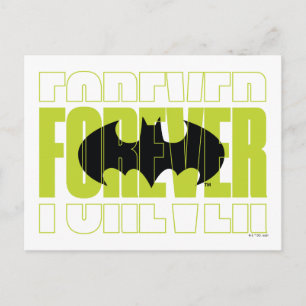 Cartão Postal Forever Batman Typography Symbol Graphic