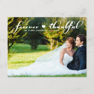 Cartão Postal Forever O Feliz Casamento Fotográfico Obrigado Car