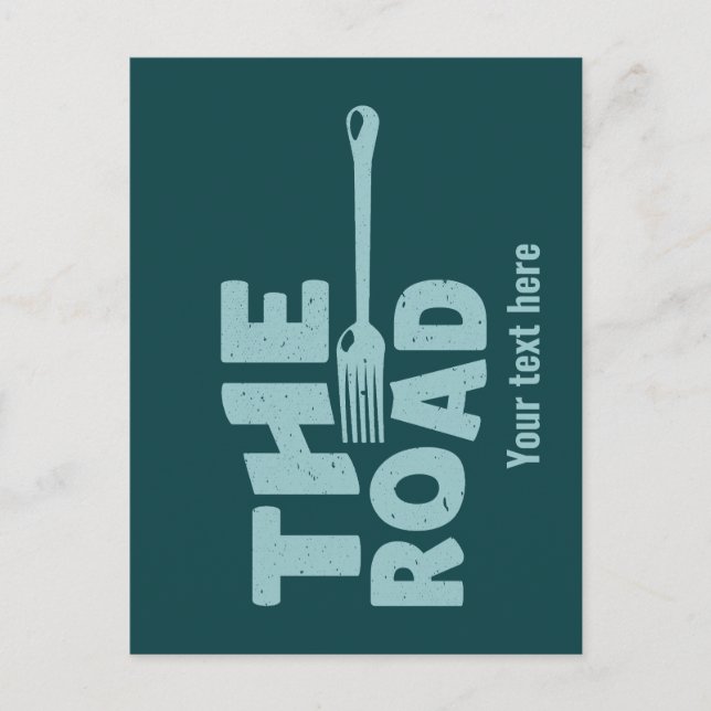 Cartão Postal Fork na tipografia rodoviária (Frente)