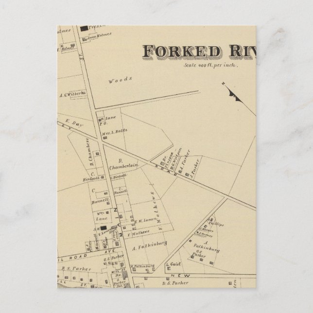 Cartão Postal Forked River, Nova Jersey (Frente)