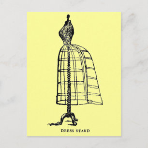 Cartão Postal Forma de Vestido Fashion Bustle